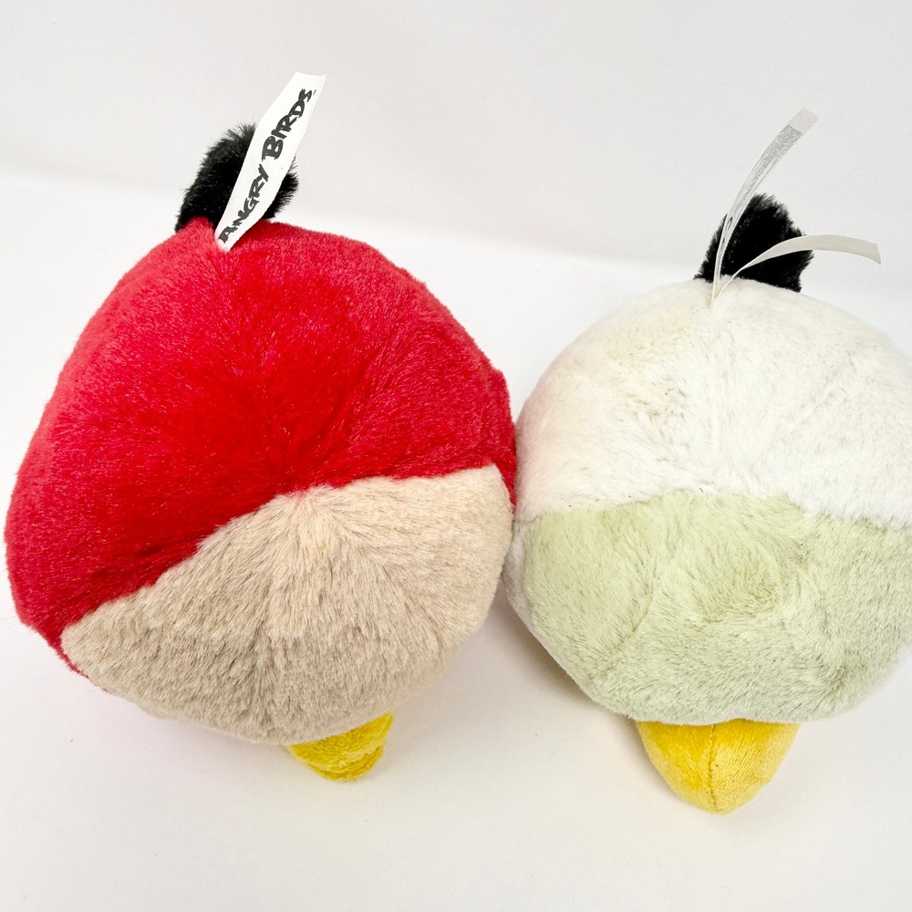 Angry Birds Plush Toy Set Red Bird and White Bird Rovio Game Characters 2010 - Picture 6 of 12